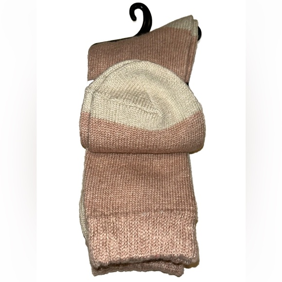 Frye Cashmere Blend Boot Crew Socks 2 Pair Women 5-10 Pink Gray White Ribbed $30 - Picture 6 of 10